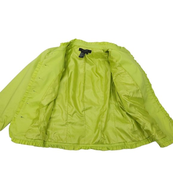 Sandro Button Front Jacket Womens S Lined Celery Green Career Wear Office NEW - Picture 7 of 16